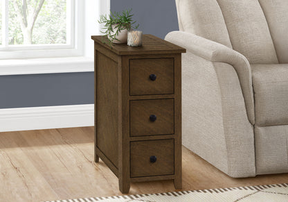 Accent End Table, Storage Drawer, Transitional - Espresso