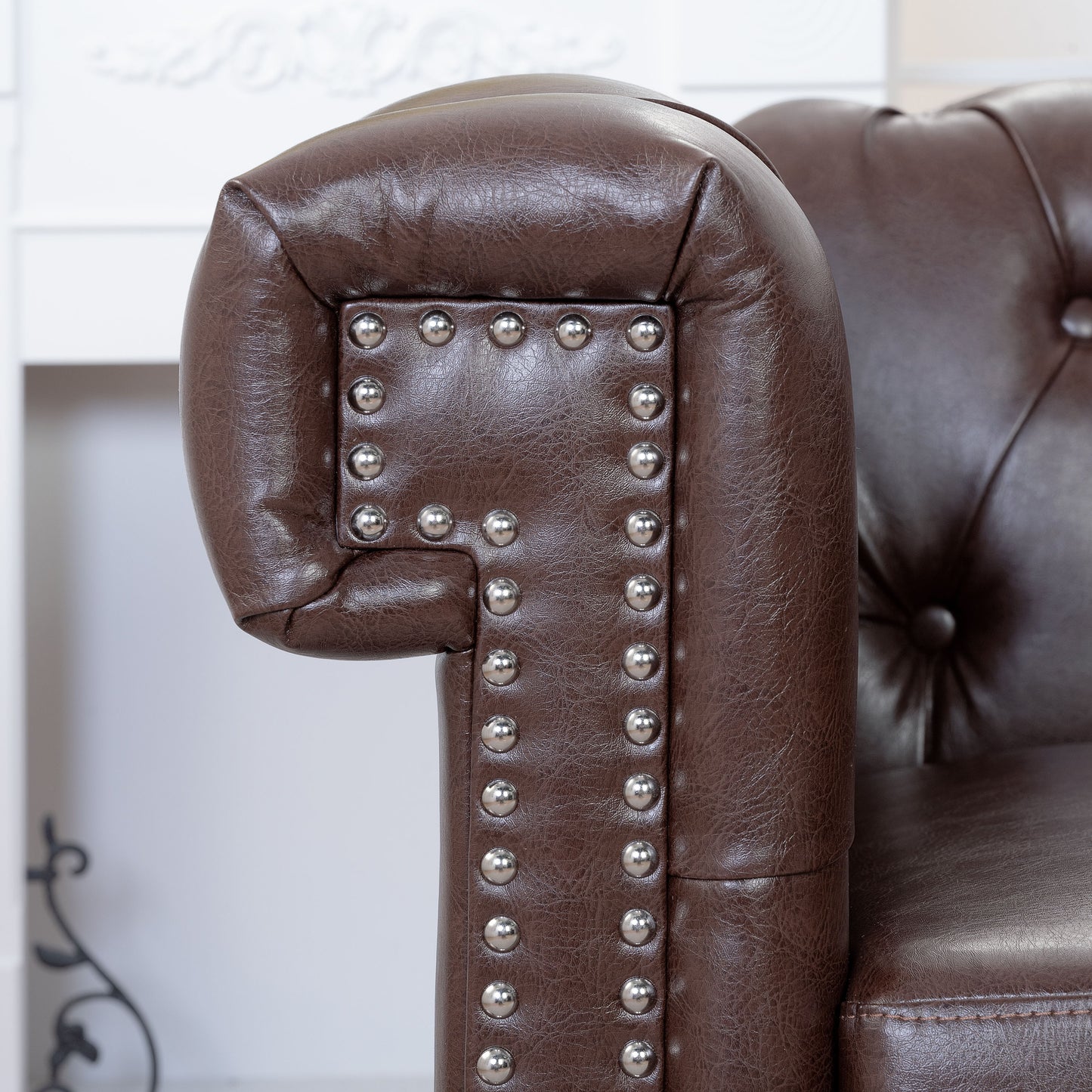 1 Seater Aesthetic Sofa For Living Room - Brown