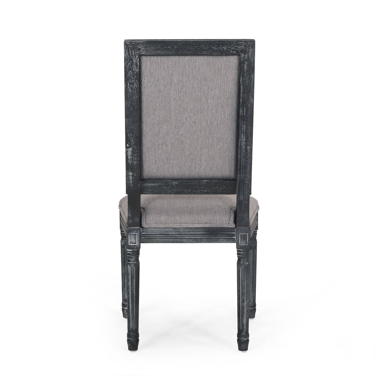 French Country Style Dining Chair Set With Upholstered Seats And Weathered - Gray