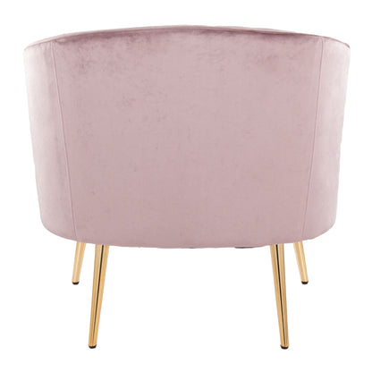 Tania - Contemporary / Glam Chair - Gold / Blush Pink
