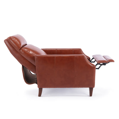 Biscoe - Mid Century Push Back Recliner - Caramel