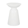 Outdoor, Metal End Table Large - White