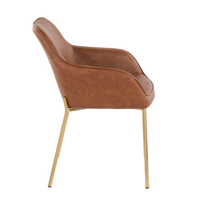 Daniella - Contemporary Dining Chair (Set of 2) - Gold / Camel