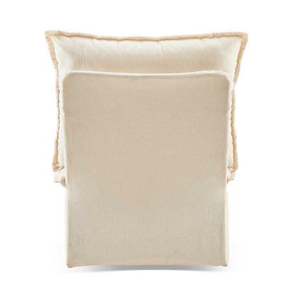 Detachable Chenille Single 360 Swivel Rocking Rocker, 360 Swivel Sofa Chair & Single Sofa Lounge, Comfortable Seating For Living Room & Bedroom, Off White Sofa 1 Piece - Off White