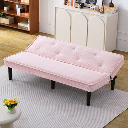 Modern Sofa Bed - Black / Beige / Pink