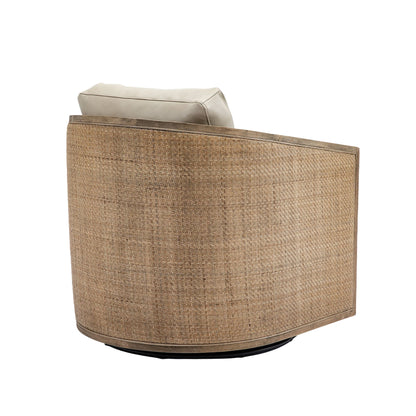 Swivel Barrel Chair, Comfy Round Accent Sofa Chair, 360 Degree Swivel - Oyster Gray