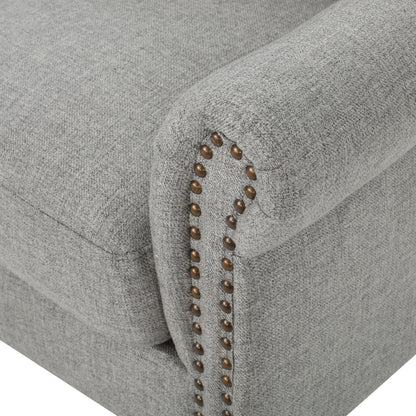 Upholstered Accent Chair, Mid Century Modern Arm Chair, Reading Chair For Living Room, Bedroom - Gray
