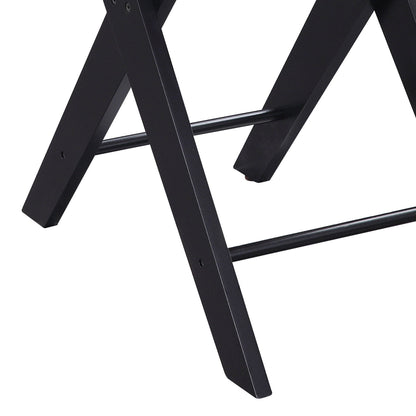 Fierce - Accent Table With Built In USB Port - Black / Burgundy