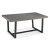 Modern Distressed Solid Wood And Metal Open Frame Dining Table - Gray
