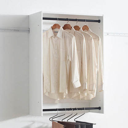 Devi - Wall Mounted Wood Closet System Modular Versatility And Warm - White