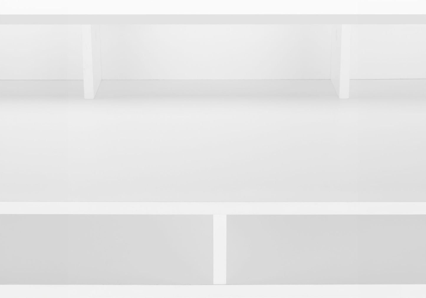 Computer Desk, Home Office, Standing, Storage Shelves, Laptop, Contemporary & Modern - White