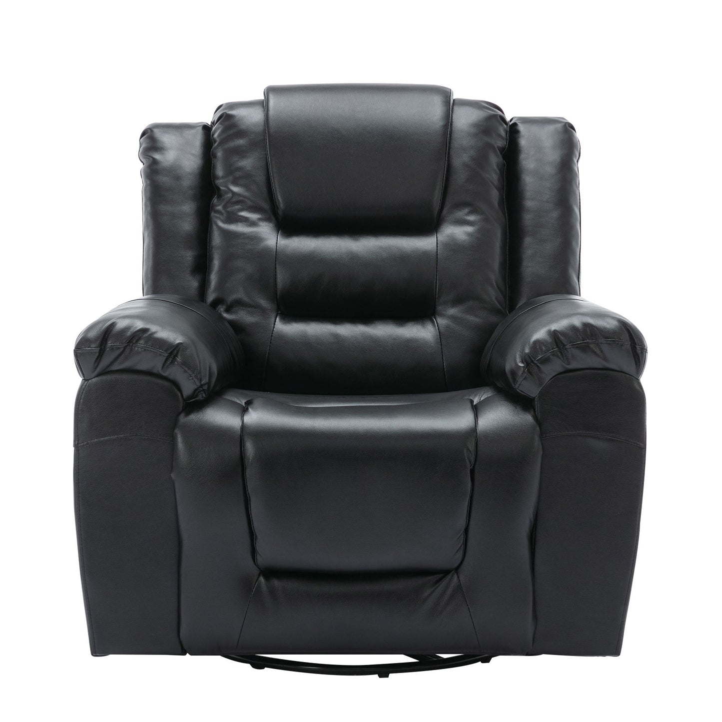 360ÔøΩÔøΩ swivel And Rocking Home Theater Recliner Manual Recliner Chair With Wide Armrest For Living Room - Black