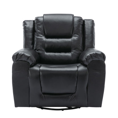 360ÔøΩÔøΩ swivel And Rocking Home Theater Recliner Manual Recliner Chair With Wide Armrest For Living Room - Black