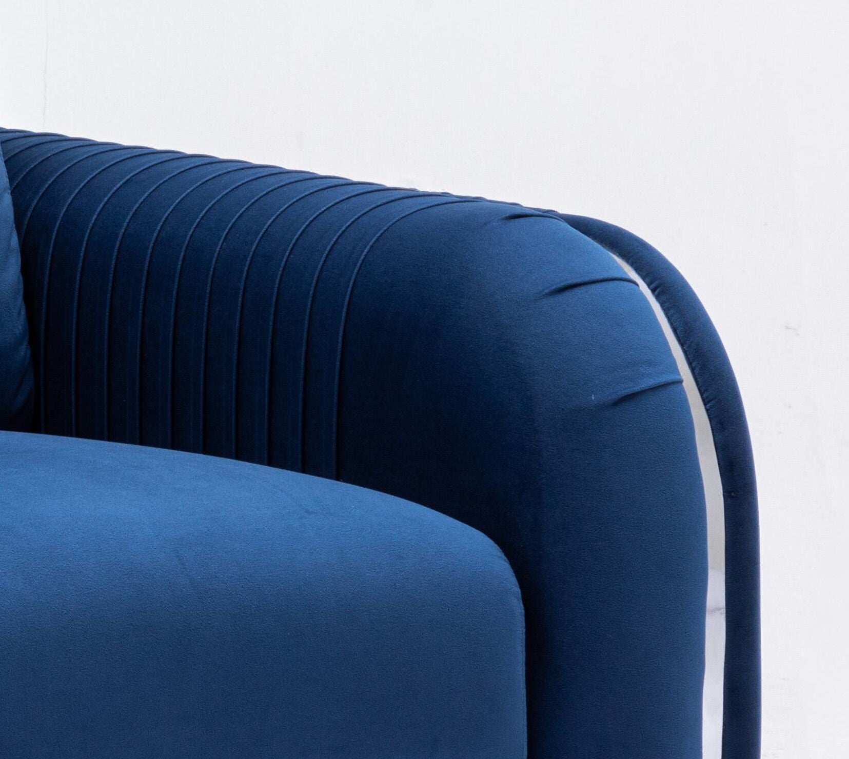 Wenona - Velvet Sofa - Blue
