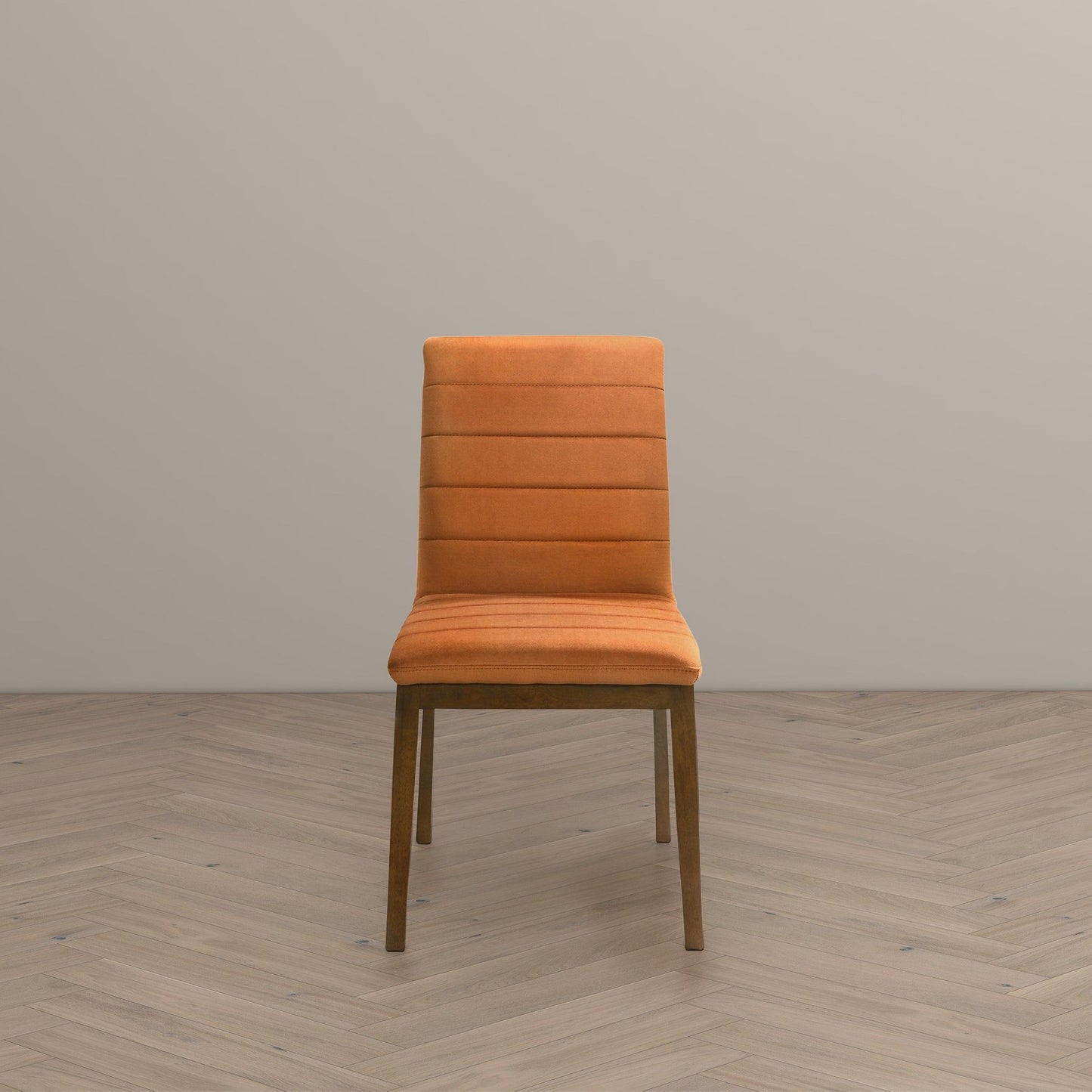 Ines - Dining Chair (Set of 2) - Brown / Burnt Orange