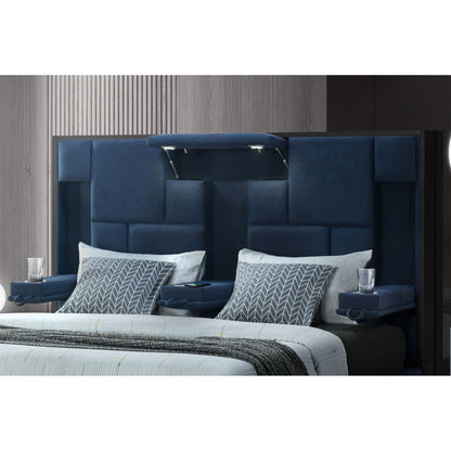 Yaris - Queen Bed - Navy Blue