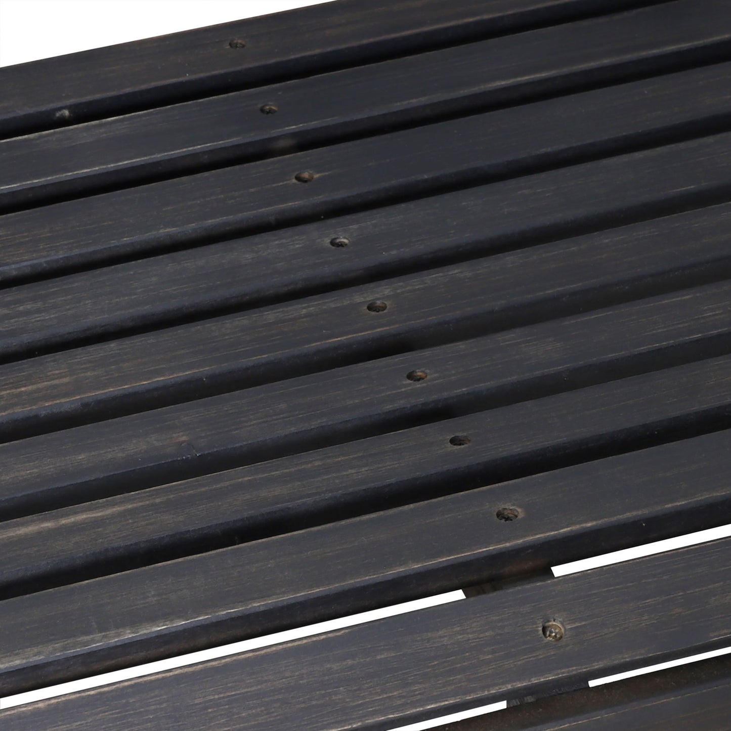 Alejandro - Acacia Wood Porch Swing With Slat Panel Seating - Dark Gray