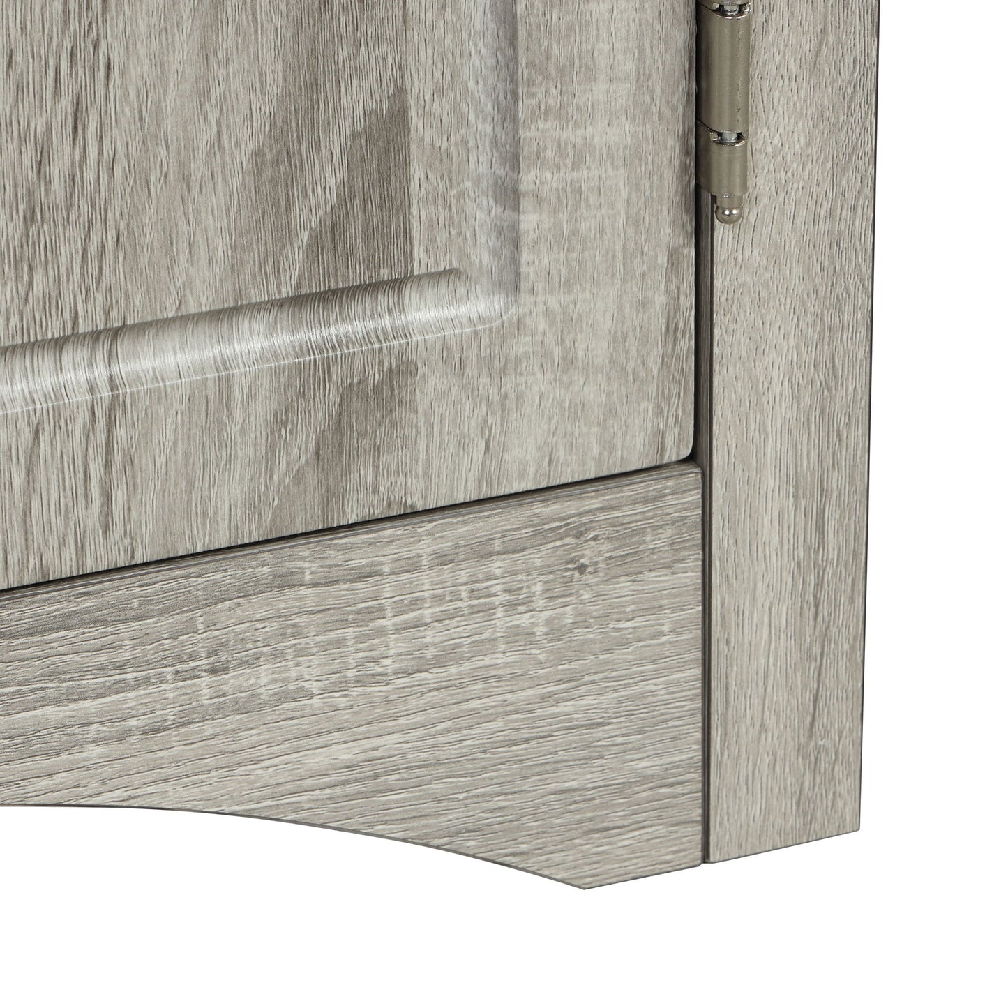 Triangle Bathroom Storage Cabinet With Adjustable Shelves, Freestanding Floor Cabinet For Home Kitchen - Oak