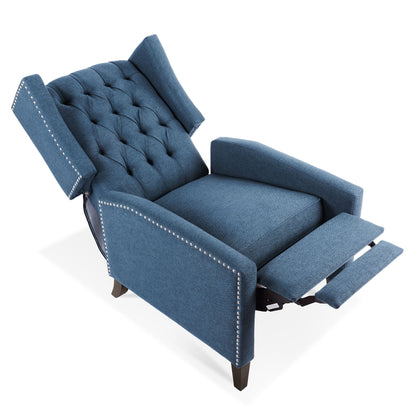 Manual Wing Chair Recliner - Blue