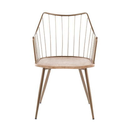 Winston - Farmhouse Chair - Antique Copper / White Washed