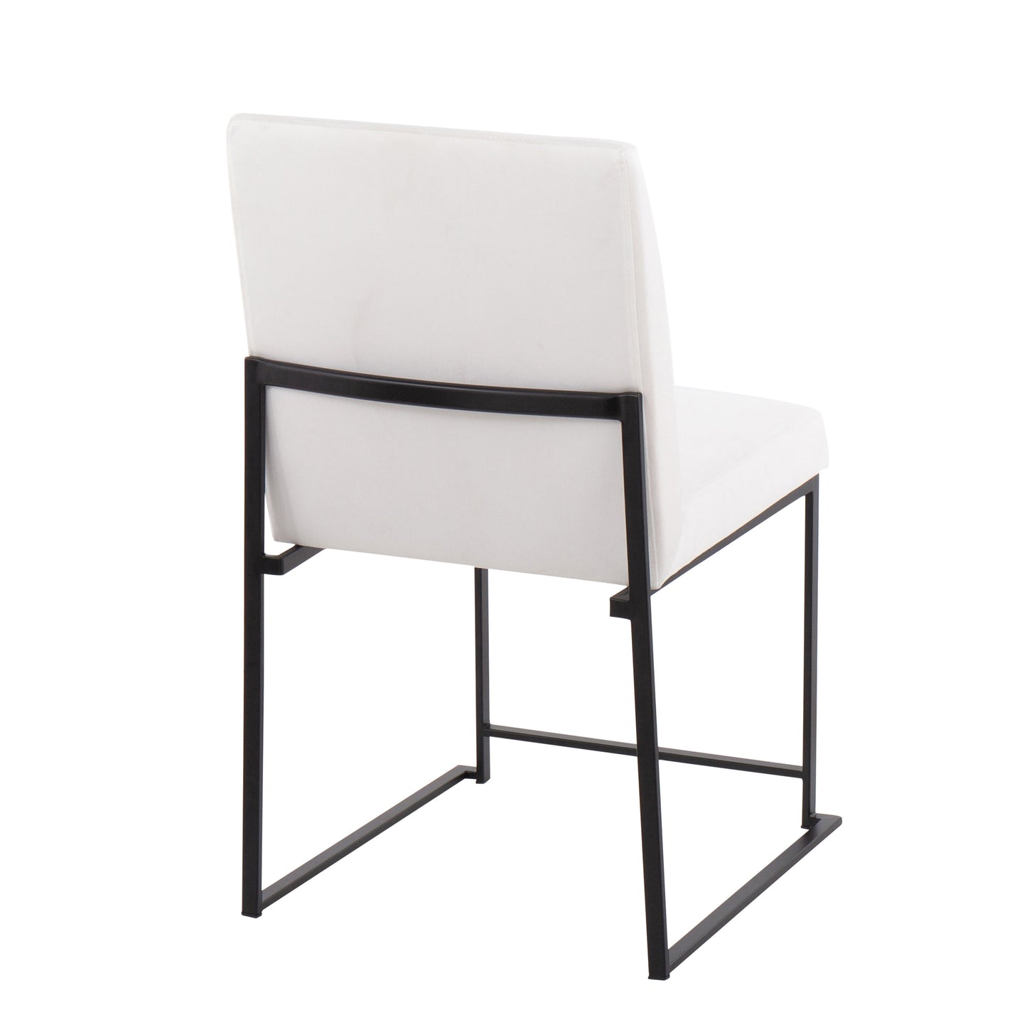 Fuji - Contemporary High Back Dining Chair (Set of 2) - Black / White