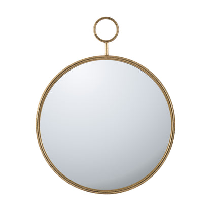 Circle Wall Mirror With Metal Frame, Accent Mirror For Living Room, Entryway, Office - Gold