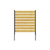 Goodyo - Outdoor Privacy Screen Cedar Wood And Aluminum Frame Fence For Pool Equipment And Trash Can Enclosures - Black / Natural