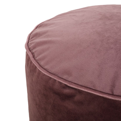 Shimon - Cylinder Pouf Ottoman Floor Cushion - Blush Pink