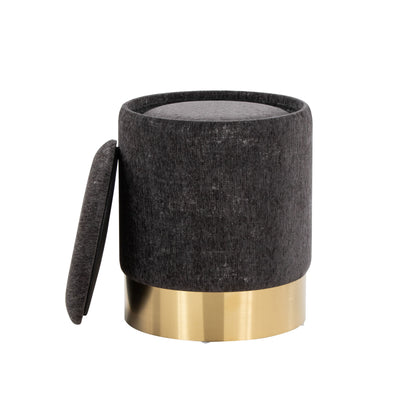 Marla - Contemporary Nesting Ottoman Set - Gold / Black
