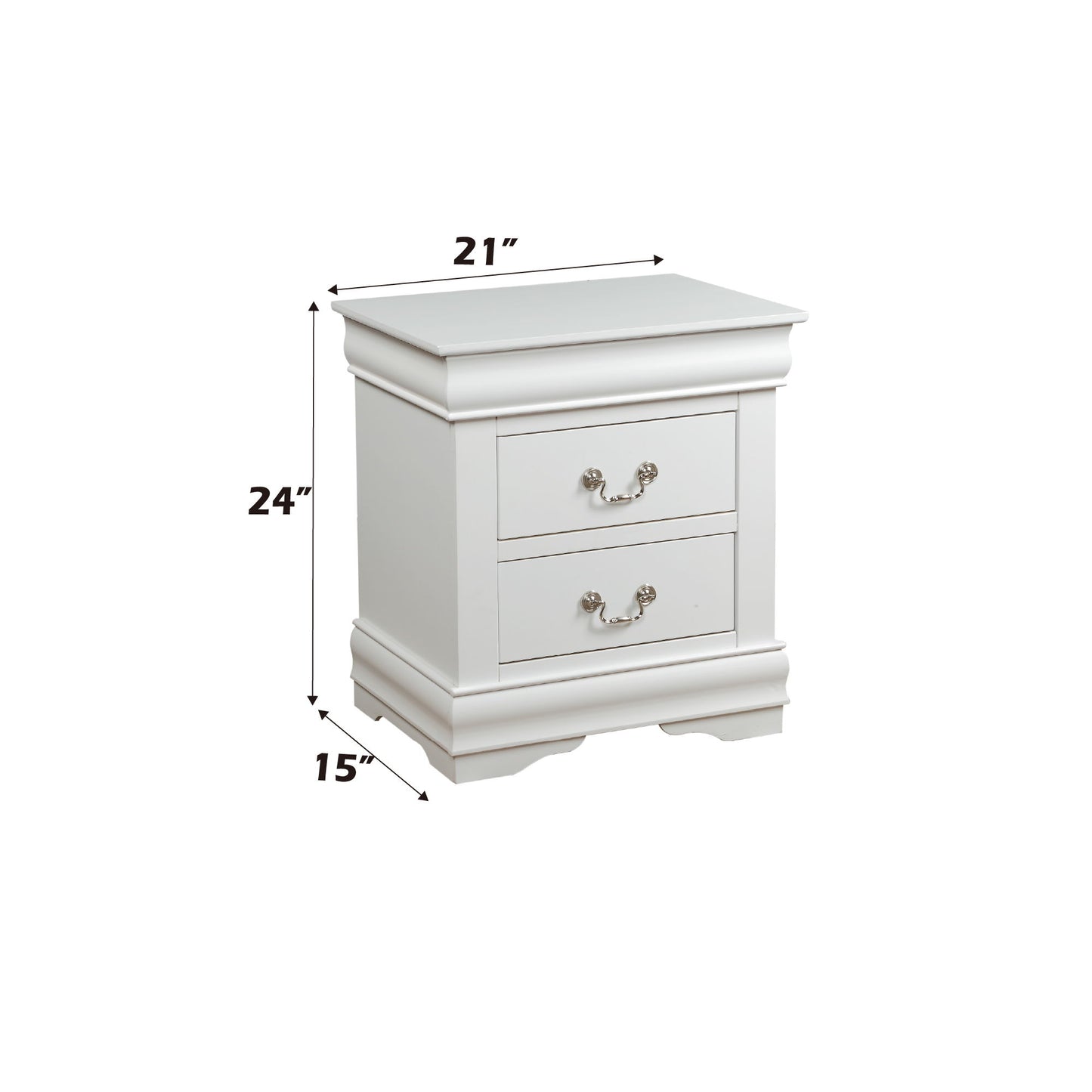 Louis Philippe - Nightstand - White