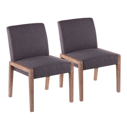 Carmen - Contemporary Chair (Set of 2) - White Washed / Gray