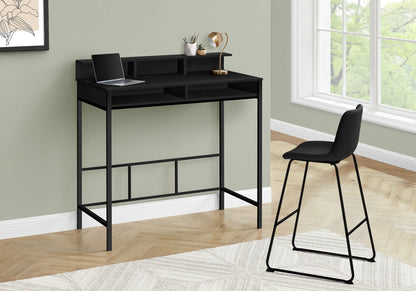 Computer Desk, Home Office, Standing, Storage Shelves, Laptop, Contemporary & Modern - Black