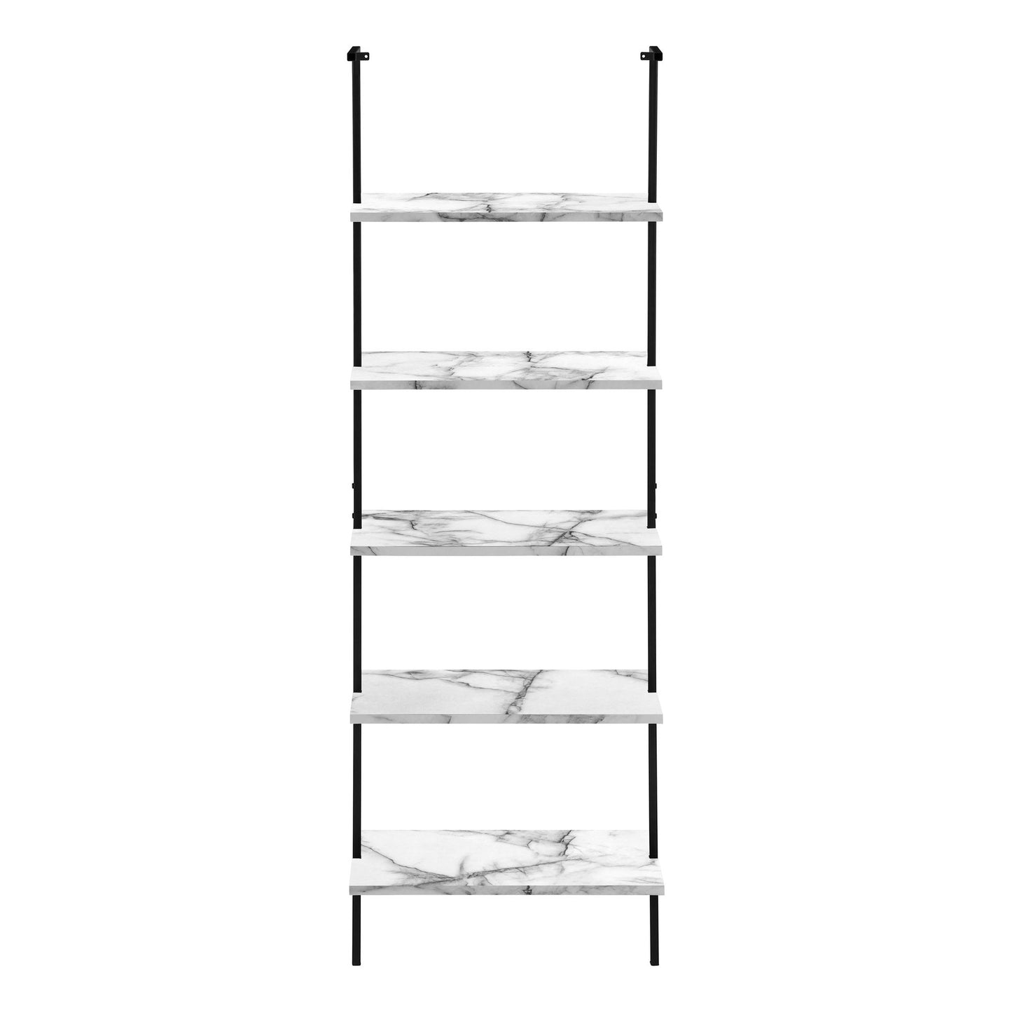 Bookshelf, Bookcase, Etagere, Ladder, 5 Tier, For Office, Contemporary & Modern - White