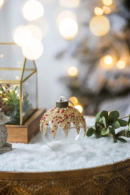 Christmas Ball Ornaments, Glass Decorative Hanging Ball Christmas Tree Ornaments For Holiday Party Decorations (Set of 12) - Multi