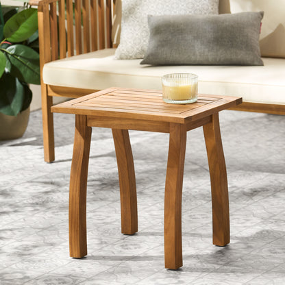 Kinesis - Outdoor Side Table With Slatted Top And Wood Frame - Teak