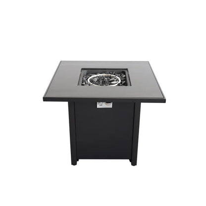 Powder Coated Fire Pit With Lid - Black