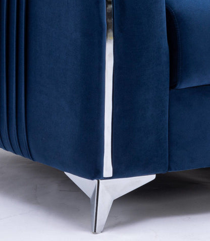 Wenona - Velvet Sofa - Blue