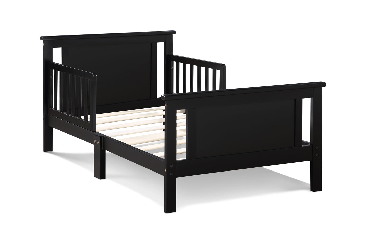 Connelly - Reversible Panel Toddler Bed - Black / Vintage Walnut