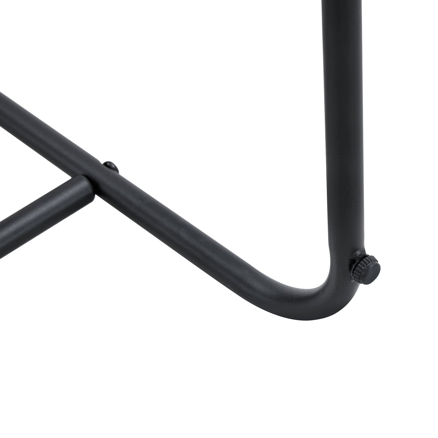 (Set of 2) Modern Minimalist Style Material Bar Stools, Suitable For Kitchen, Bar And Modern Home Design - Black