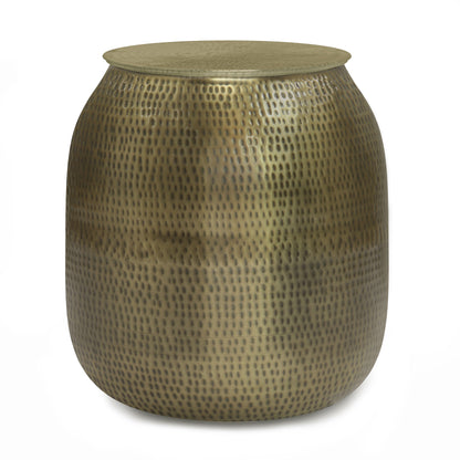 Griffen - Metal Storage Accent Table - Antique Gold