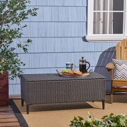 Rupert - Storage Unit Resin Wicker Outdoor Storage - Gray
