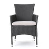 Dimensional Outdoor Dining Chair With Cushion Seat And Iron Frame (Set of 2) - Gray