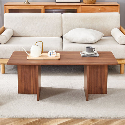 Modern Triangular Support Tea Table, Lightweight And Stable, Perfectly Integrating Nature And Industry - Walnut