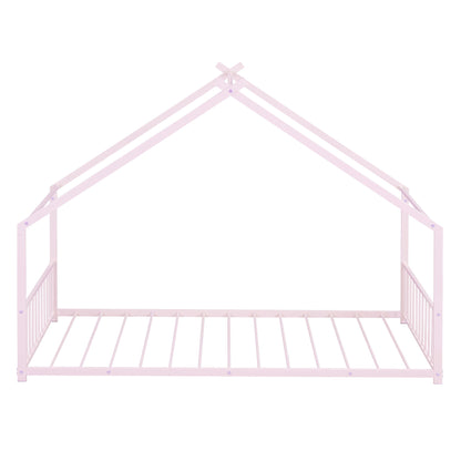 Twin Size House Bed - Pink