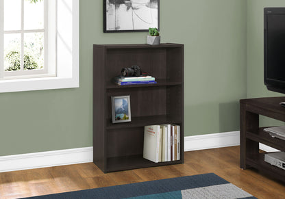 Bookshelf, Bookcase, 4 Tier, For Office, Transitional - Espresso
