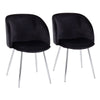 Fran - Contemporary Chair (Set of 2) - Chrome / Black