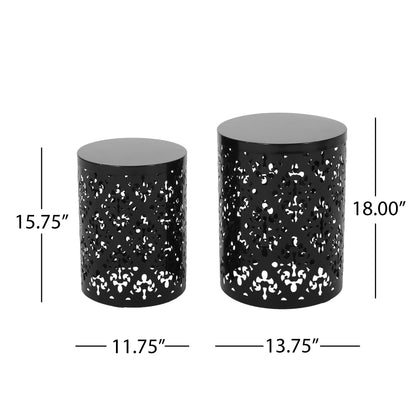 Metal (Set of 2) End Table - Black