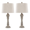Winston - Farmhouse Poly Table Lamp (Set of 2) - Reclaimed Gray / Oat