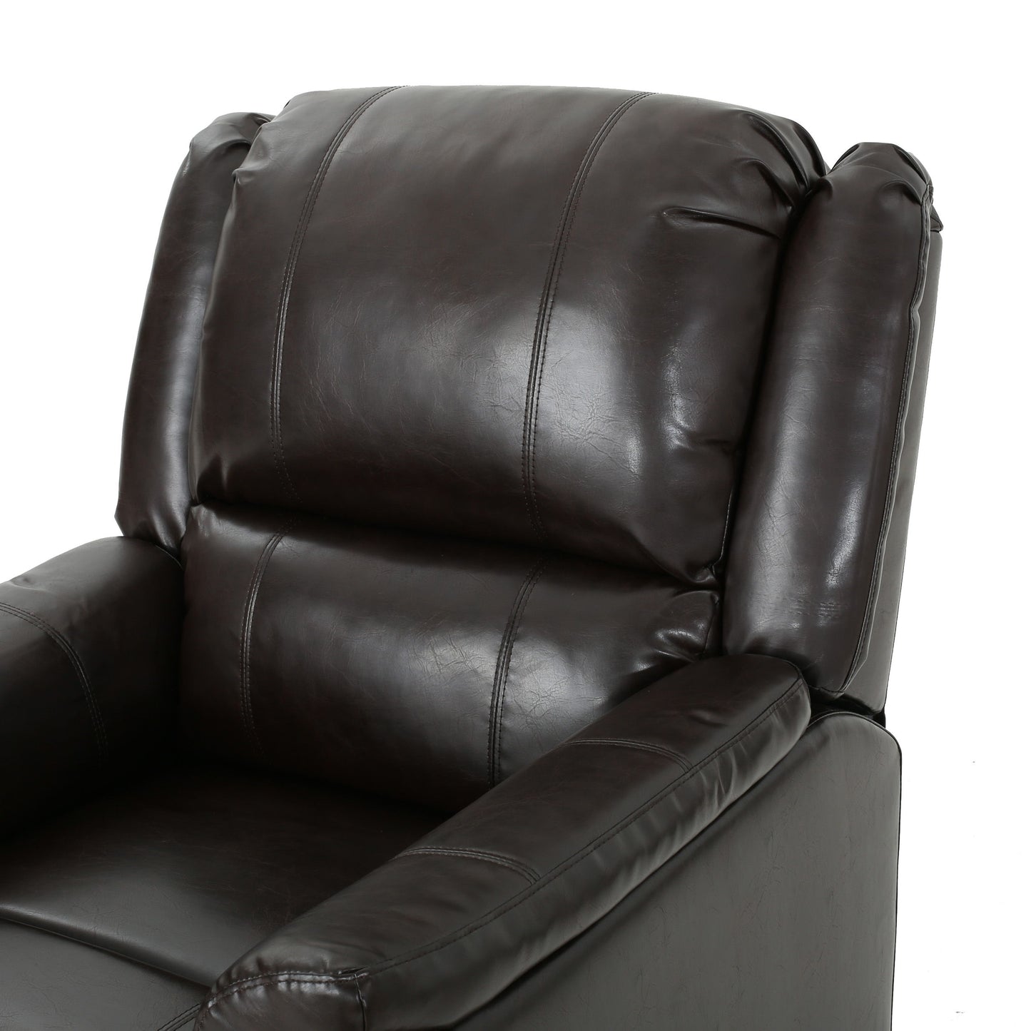 Glider Recliner With Swivel, Manual Reclining Chair - Brown