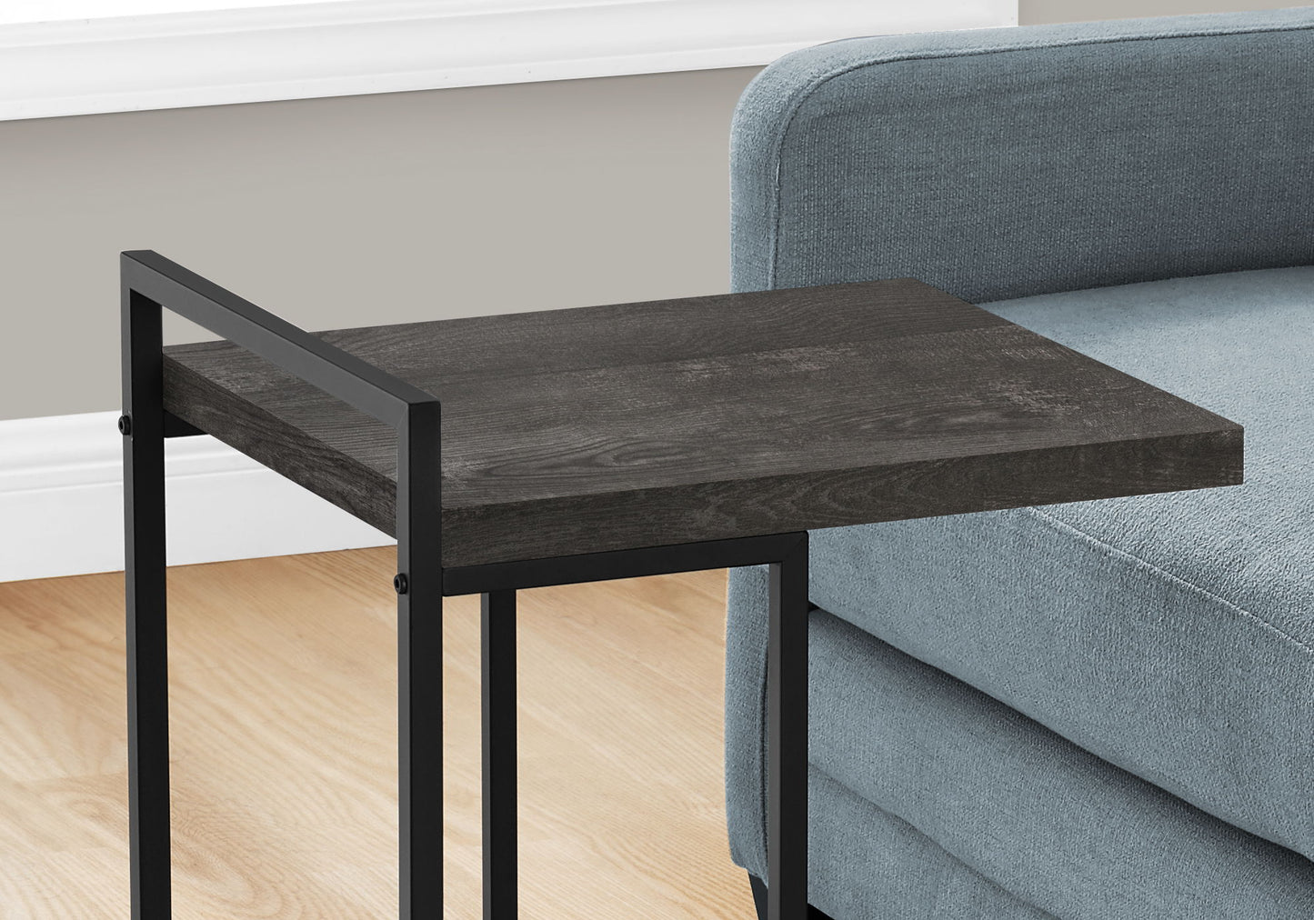 Accent Table, C - Shaped, Versatile Design - Black